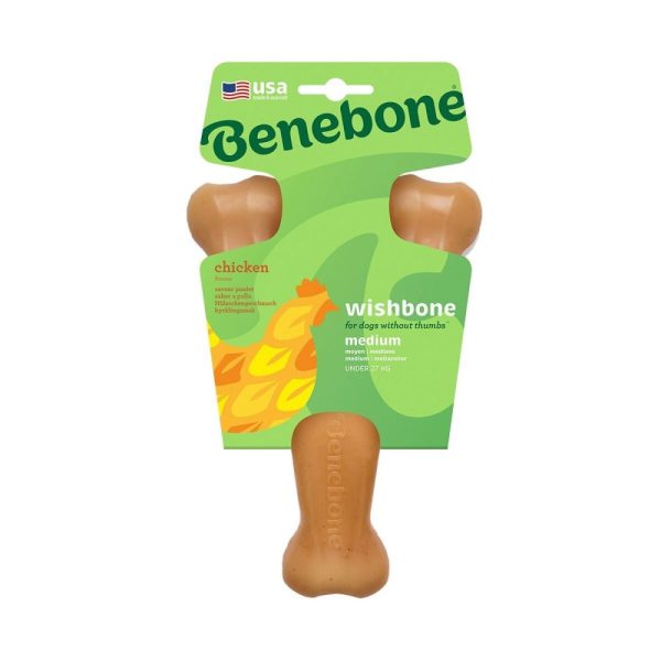 Benebone Wishbone Hundben i Nylon Kycklingsmak (M)