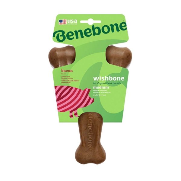 Benebone Wishbone Hundben i Nylon med Baconsmak (M)