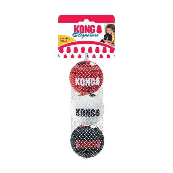 KONG Signature Sport Hundbollar M 6 cm 3-pack