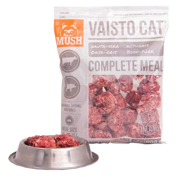 Vaisto Cat® Köttbullar, Nöt & Gris - 4x800g