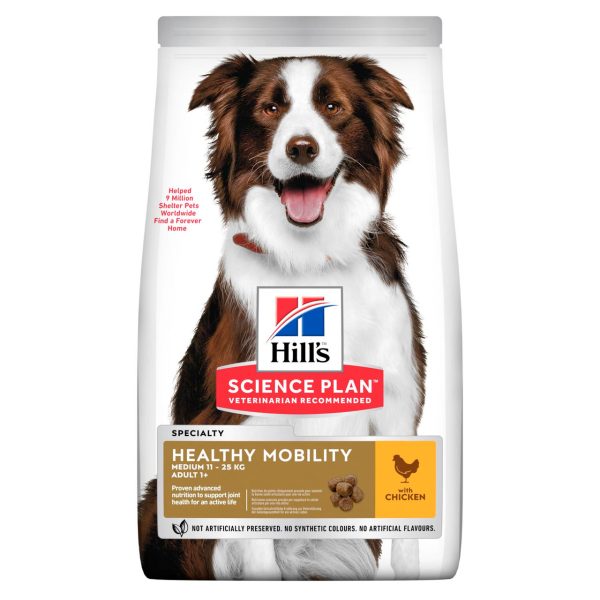 Adult Dog Healthy Mobility Medium torrfoder med kyckling Hundfoder - 2,5 kg