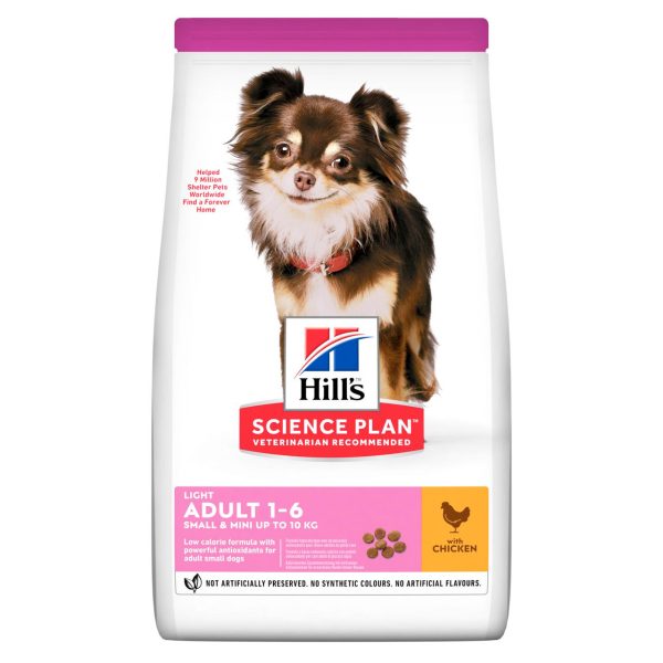 Adult Light Small & Mini torrfoder med kyckling för hund - 1,5 kg