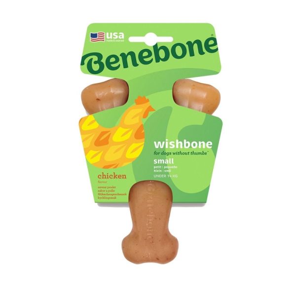 Benebone Wishbone Hundben i Nylon Kycklingsmak (S)