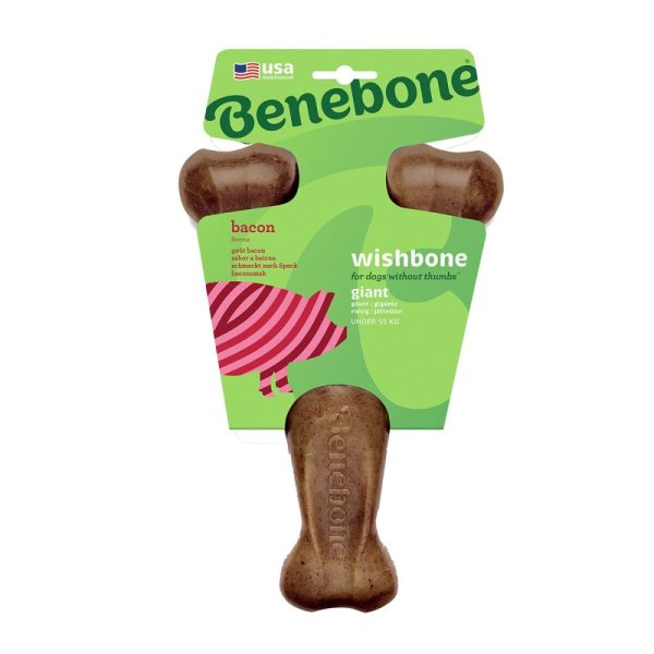 Benebone Wishbone Hundben i Nylon med Baconsmak (XL)