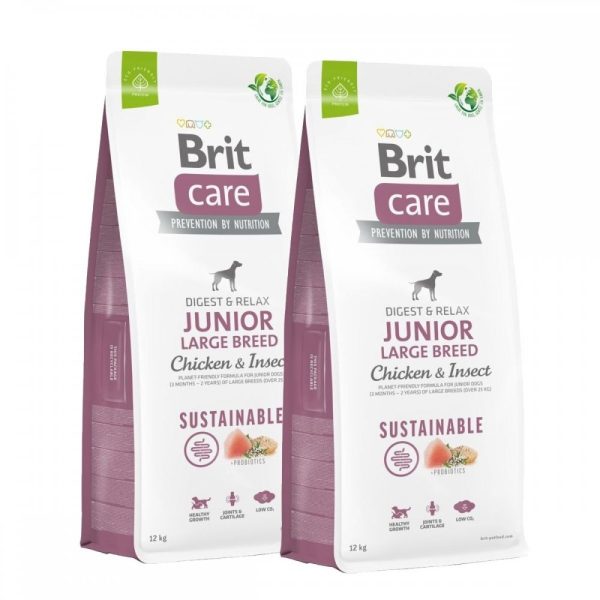 Brit Care Dog Junior Large Breed Sustainable Chicken & Insect 2x12 kg