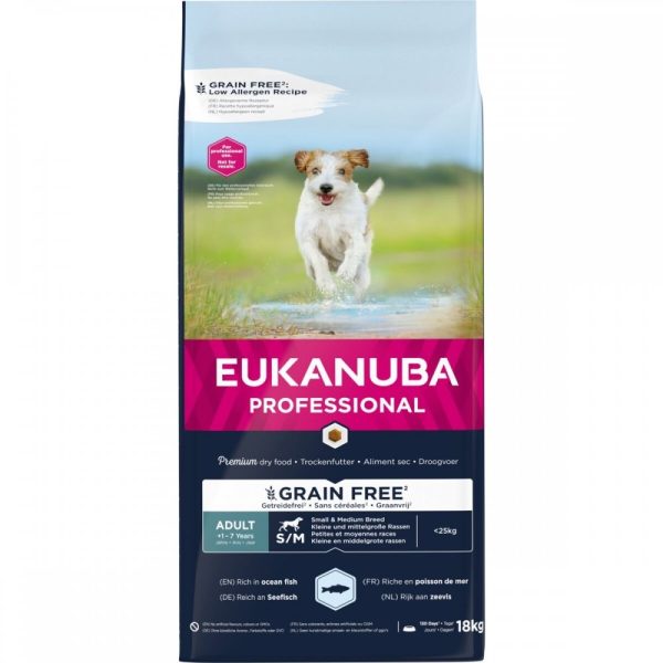 Eukanuba Dog Adult Grain Free Small & Medium Ocean Fish 18 kg