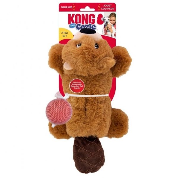 KONG Cozie Pocketz Mjukisdjur Bäver med Godisficka