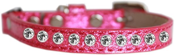 Katthalsband Strass Glittrigt Rosa