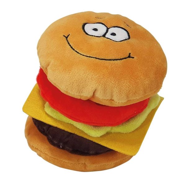 Plush Classic Cheeseburger Hundleksak - Cheeseburger