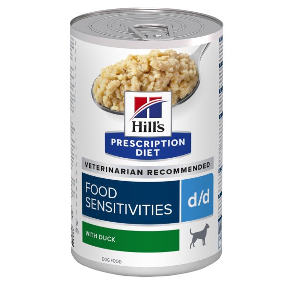 Prescription Diet d/d Food Sensitives Våtfoder Hund med Anka - 12 x 370 g