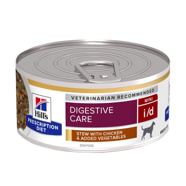 Prescription Diet i/d Digestive Care Mini Stew Kyckling & Grönsaker Hundfoder - 24 st x 156 g