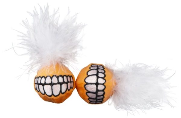 ROGZ PLUSH FLUFFY GRINZ 2-PACK ORANGE