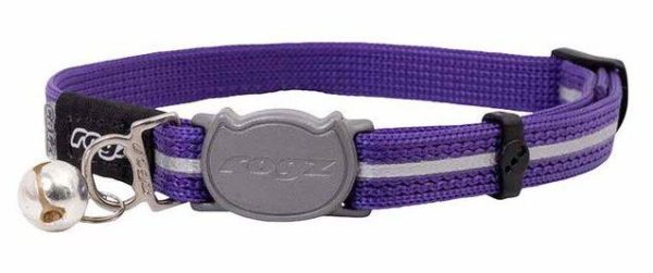 Rogz Alleycat Halsband Mörk lila S