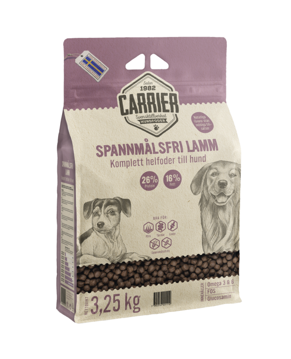 Spannmålsfri Lamm Hundfoder - 3,25 kg