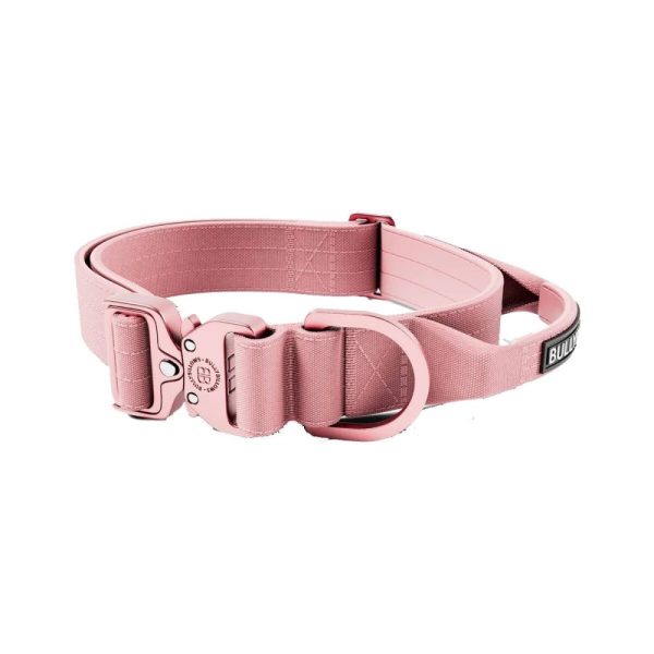 BullyBillows Combat Hundhalsband med Handtag Rosa 4 cm (XS)