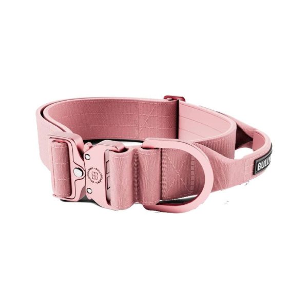 BullyBillows Combat Hundhalsband med Handtag Rosa 5 cm (S)