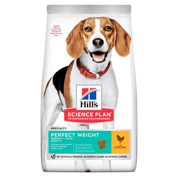 Adult Perfect Weight Medium torrfoder med kyckling Hundfoder - 2 kg