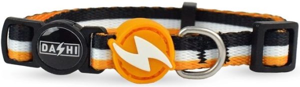 Katthahlsband Dashi Stripes Orange & Black