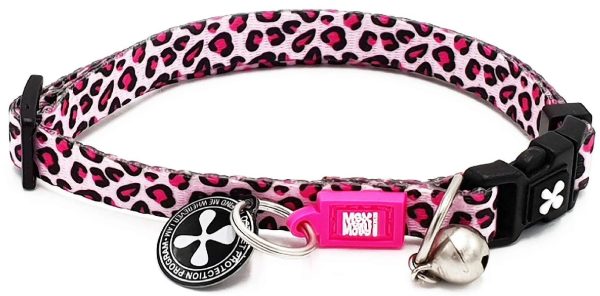 Katthalsnband Max&Molly med Smart ID Leopard Rosa