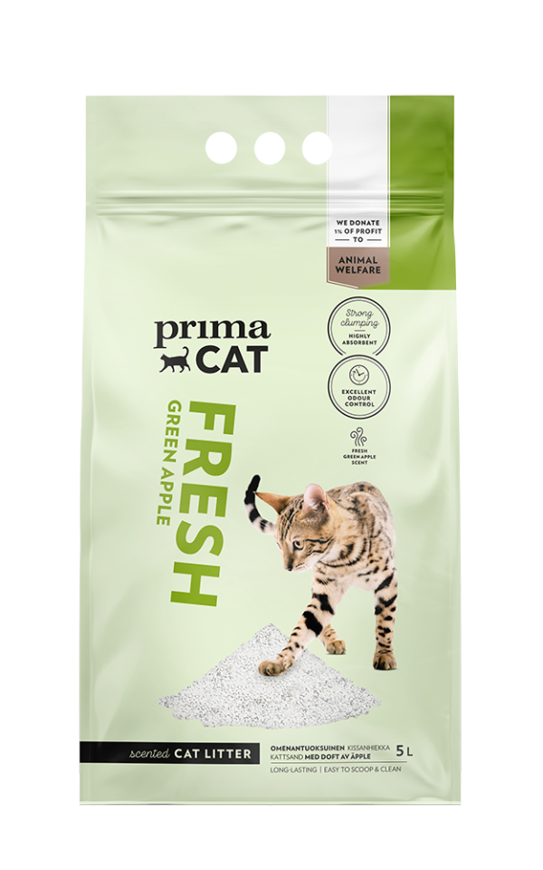 Extra Fräsch Kattsand Äppeldoft - 5 l