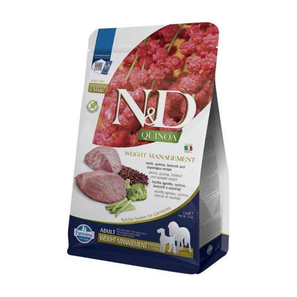 Farmina N&D Quinoa Dog Weight Management Lamb M/L (2,5 kg)