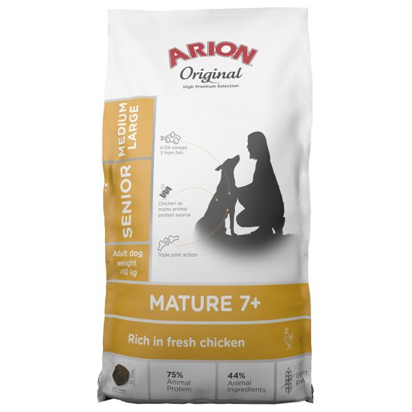 Original Mature 7+ Medium/Large Torrfoder för Seniora Hundar - 12 kg
