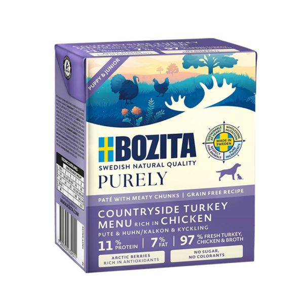 Bozita Purley Paté Puppy & Junior Turkey 370 g