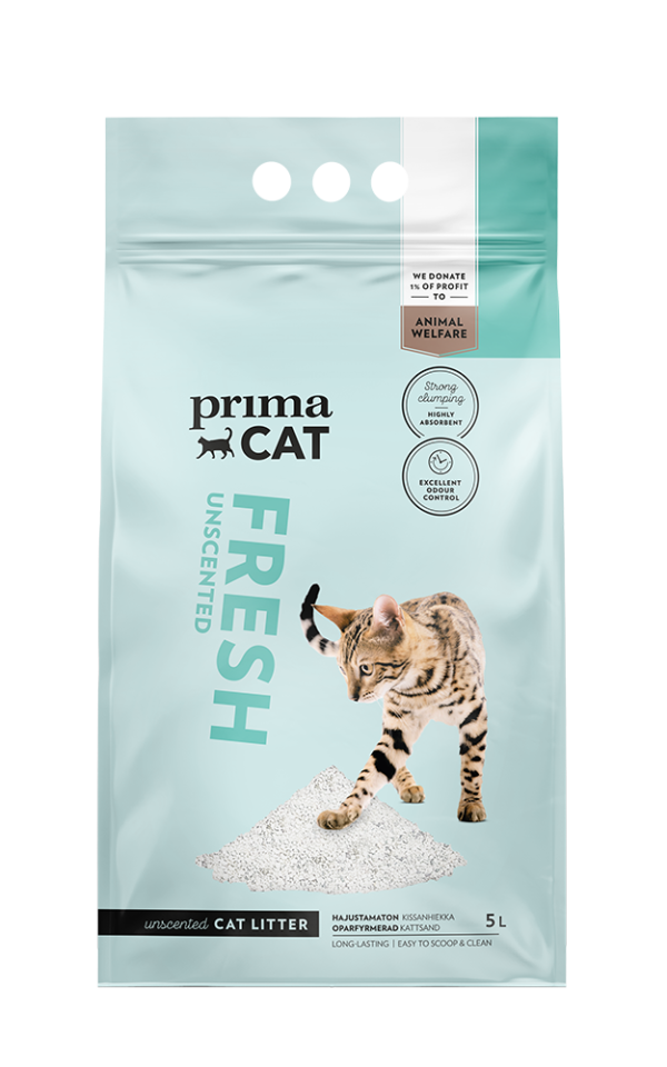 Extra Fräsch Kattsand Oparfymerad - 5 l