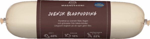 Svensk Blodpudding, Ångkokt Hundfoder - 12 x 650 g