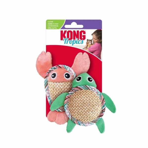 KONG 2-pack Havsdjur Kattleksak med kattmynta - Leksak